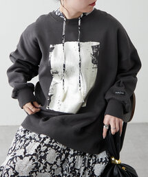 NUNIFE | 【NUNIFE / 大人気デザイン】箔プリントプルオーバー(スウェット)