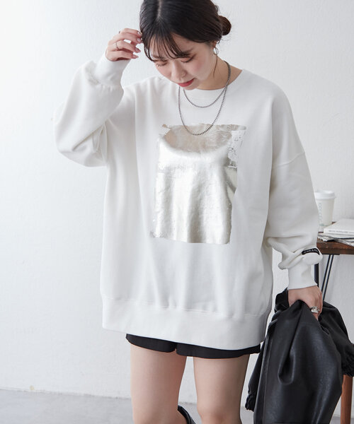 本日中のみ　あさむい　コンフィーポロスウェットプルオーバーホワイト 本日中のみ あさむい コンフィーポロスウェットプルオーバー