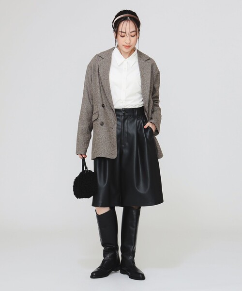 B:MING by BEAMS（ビーミングバイビームス）の「フェイクレザー ハーフ パンツ（S～M）（その他パンツ・レディース・ブラック/ブラウン系その他4・SMALL/MEDIUM）」の8枚目の写真