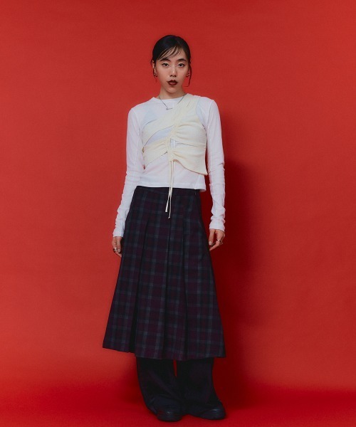 led.tokyo（レッドトウキョウ）の「【led.tokyo】レイヤードトップスセット（Tシャツ/カットソー・レディース・ホワイト/ブラック/グリーン・FREE）」の11枚目の写真