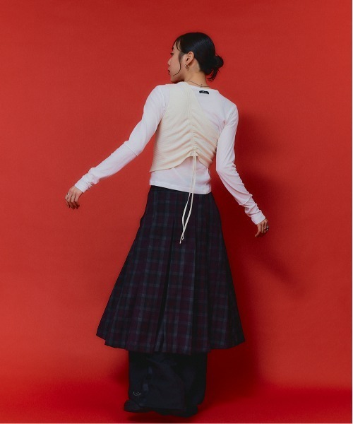 led.tokyo（レッドトウキョウ）の「【led.tokyo】レイヤードトップスセット（Tシャツ/カットソー・レディース・ホワイト/ブラック/グリーン・FREE）」の16枚目の写真