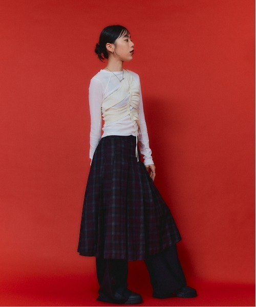 led.tokyo（レッドトウキョウ）の「【led.tokyo】レイヤードトップスセット（Tシャツ/カットソー・レディース・ホワイト/ブラック/グリーン・FREE）」の12枚目の写真