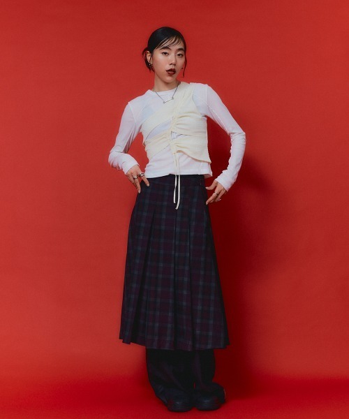 led.tokyo（レッドトウキョウ）の「【led.tokyo】レイヤードトップスセット（Tシャツ/カットソー・レディース・ホワイト/ブラック/グリーン・FREE）」の14枚目の写真