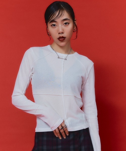 セール】【led.tokyo】レイヤードトップスセット（Tシャツ