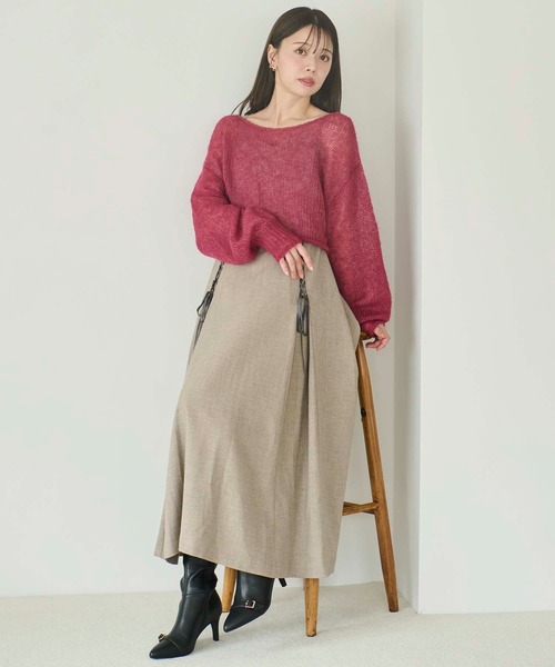 NOELA(ノエラ)の「レースアップキャミワンピース(ワンピース・レディース・ボルドー/ベージュ/モカ・S/M)」の19枚目の写真