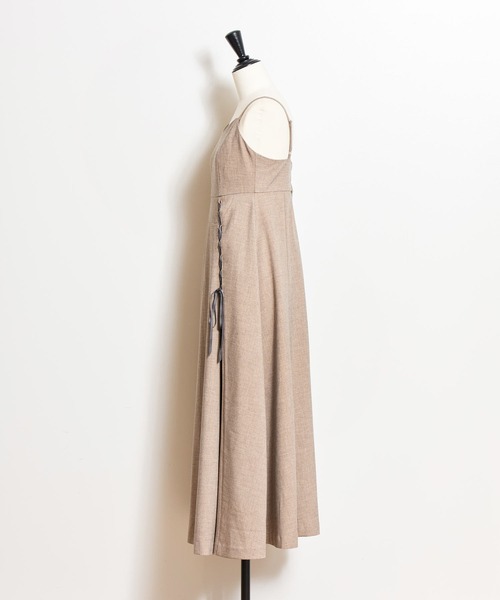 NOELA(ノエラ)の「レースアップキャミワンピース(ワンピース・レディース・ボルドー/ベージュ/モカ・S/M)」の22枚目の写真