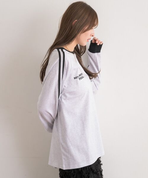 RETRO GIRL(レトロガール)の「【UNISEX】袖ラインロンTEE(Tシャツ/カットソー・レディース・ホワイト系その他/イエロー/ブラック・FREE)」の11枚目の写真