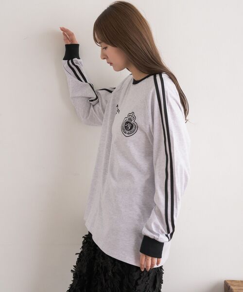 RETRO GIRL(レトロガール)の「【UNISEX】袖ラインロンTEE(Tシャツ/カットソー・レディース・ホワイト系その他/イエロー/ブラック・FREE)」の12枚目の写真