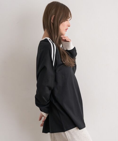 RETRO GIRL(レトロガール)の「【UNISEX】袖ラインロンTEE(Tシャツ/カットソー・レディース・ホワイト系その他/イエロー/ブラック・FREE)」の19枚目の写真