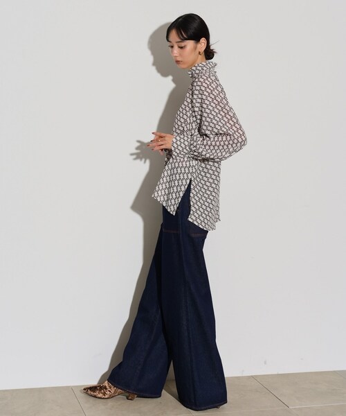 GALLEST（ギャレスト）の「◆ヴィンテージ柄ブラウス（シャツ/ブラウス・レディース・ブラック系4/アイボリー系4・38）」の16枚目の写真