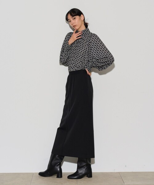 GALLEST（ギャレスト）の「◆ヴィンテージ柄ブラウス（シャツ/ブラウス・レディース・ブラック系4/アイボリー系4・38）」の4枚目の写真