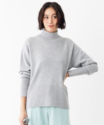 ウールカシミヤブレンドラメスパンコールハイネック ニット