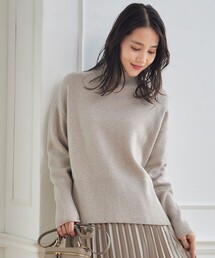 ウールカシミヤブレンドラメスパンコールハイネック ニット