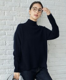 ウールカシミヤブレンドラメスパンコールハイネック ニット
