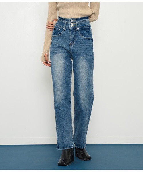 ANAP 取り出せ アナップ ウエストデザインセミワイドパンツ 