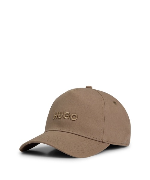 HUGO（ヒューゴ）の「ロゴフロント＆バイザー コットンツイル キャップ（キャップ・メンズ・ブラック/ブラック系その他/ブラウン/カーキ/ブルー/ベージュ・ONESIZE）」の4枚目の写真