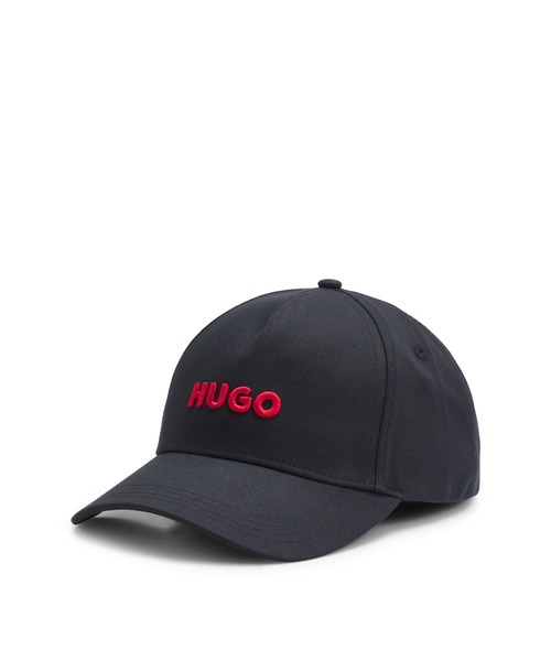 HUGO（ヒューゴ）の「ロゴフロント＆バイザー コットンツイル キャップ（キャップ・メンズ・ブラック/ブラック系その他/ブラウン/カーキ/ブルー/ベージュ・ONESIZE）」の2枚目の写真