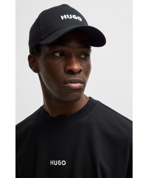HUGO（ヒューゴ）の「ロゴフロント＆バイザー コットンツイル キャップ（キャップ・メンズ・ブラック/ブラック系その他/ブラウン/カーキ/ブルー/ベージュ・ONESIZE）」の10枚目の写真