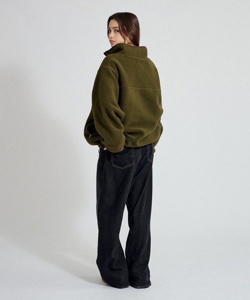 Ameri アメリ SQUARE BOA HALF ZIP TOP ハーフジップボアトップス  グリーン F IT4HSWPR7X94 楽天市場】Ameri アメリ SQUARE BOA HALF ZIP TOP ハーフジップ