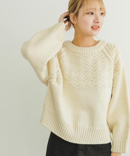 セール】ケーブルニットプルオーバー（ニット/セーター）｜ITEMS