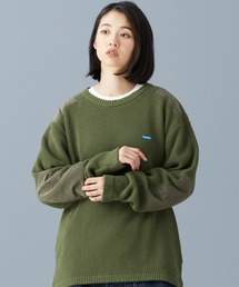 【関税込み】Sunflower グリーン ジップセーター Nilway セーター ニット フラワー 刺繍 ダブル ジップ