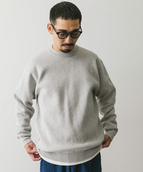 URBAN RESEARCH DOORS(アーバンリサーチドアーズ)の「『洗濯可』ミラノリブ クルーネックニット(ニット/セーター・メンズ・ホワイト系その他/ブルー/チャコールグレー・MEDIUM/LARGE)」の20枚目の写真