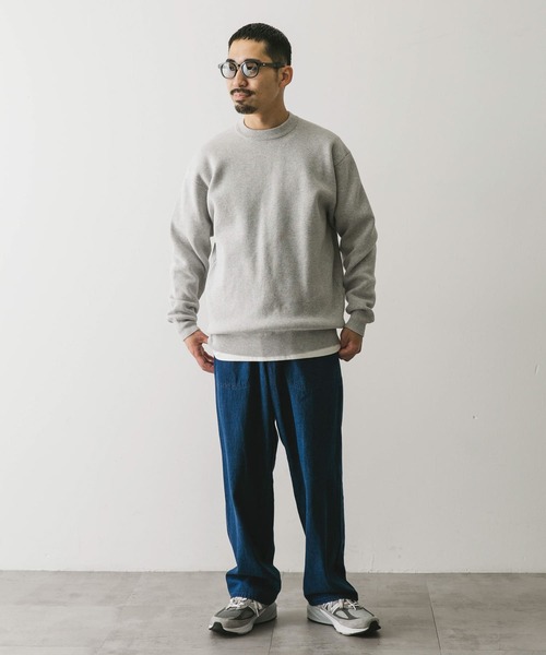 美品＊アドーア コットン混ミラノリブニット 38 ミントグリーン クルーネック 美品＊アドーア コットン混ミラノリブニット 38 ミントグリーン