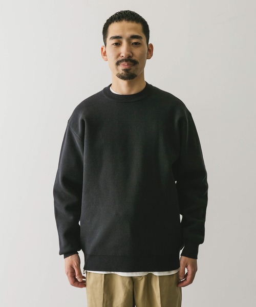 URBAN RESEARCH DOORS(アーバンリサーチドアーズ)の「『洗濯可』ミラノリブ クルーネックニット(ニット/セーター・メンズ・ホワイト系その他/ブルー/チャコールグレー・MEDIUM/LARGE)」の5枚目の写真