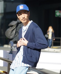 【TETE SELECTION】［オンオフどちらのスタイルでも使える］スタンダードサイジングベーシックデザインコットンVネックニットカーディガン/