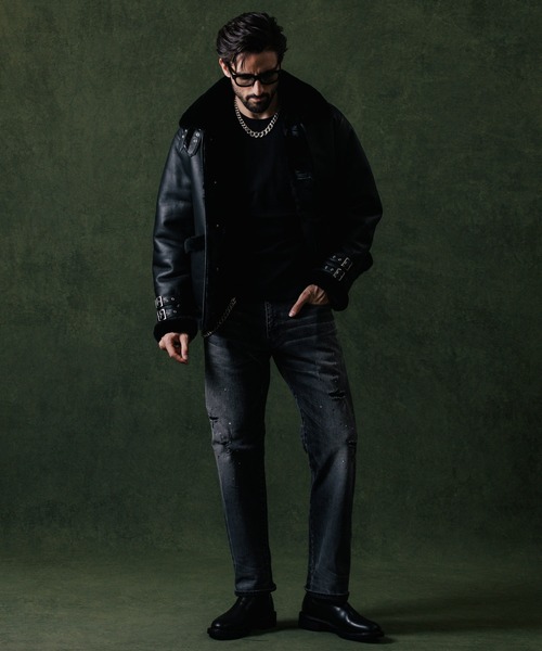 MOUTON LEATHER JACKET / ムートン レザー ジャケット（ムートンコート