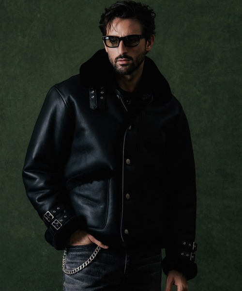 MOUTON LEATHER JACKET / ムートン レザー ジャケット（ムートンコート