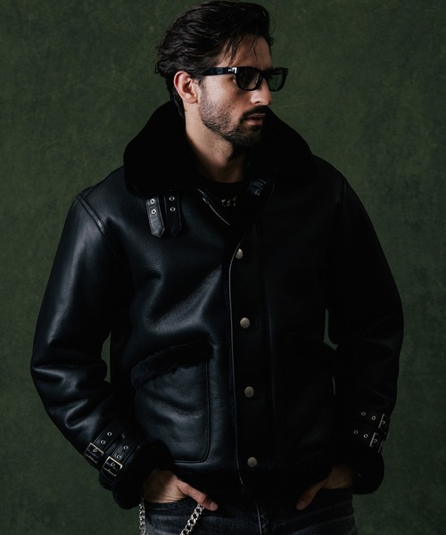 MOUTON LEATHER JACKET / ムートン レザー ジャケット（ムートンコート