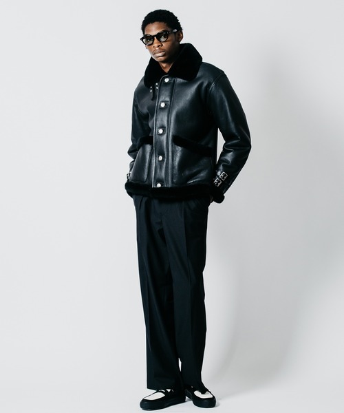 CRIMIE(クライミー)の「MOUTON LEATHER JACKET / ムートン レザー ジャケット(ムートンコート・メンズ・ブラック・L/M/XXL/XL)」の9枚目の写真