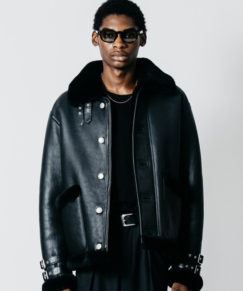 CRIMIE(クライミー)の「MOUTON LEATHER JACKET / ムートン レザー ジャケット(ムートンコート・メンズ・ブラック・L/M/XXL/XL)」の10枚目の写真
