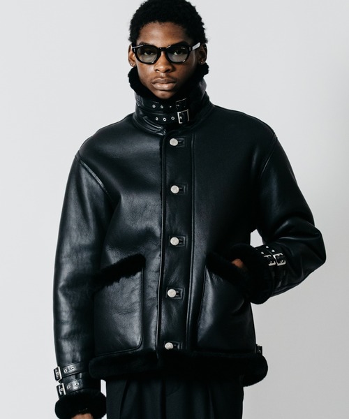 CRIMIE(クライミー)の「MOUTON LEATHER JACKET / ムートン レザー ジャケット(ムートンコート・メンズ・ブラック・L/M/XXL/XL)」の11枚目の写真