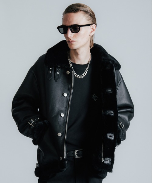 CRIMIE(クライミー)の「MOUTON LEATHER JACKET / ムートン レザー ジャケット(ムートンコート・メンズ・ブラック・L/M/XXL/XL)」の16枚目の写真