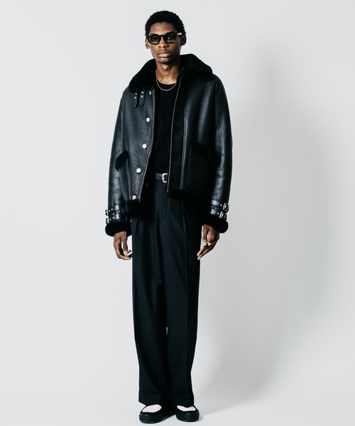 CRIMIE(クライミー)の「MOUTON LEATHER JACKET / ムートン レザー ジャケット(ムートンコート・メンズ・ブラック・L/M/XXL/XL)」の12枚目の写真