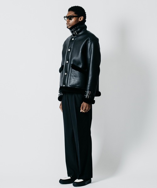 CRIMIE(クライミー)の「MOUTON LEATHER JACKET / ムートン レザー ジャケット(ムートンコート・メンズ・ブラック・L/M/XXL/XL)」の13枚目の写真