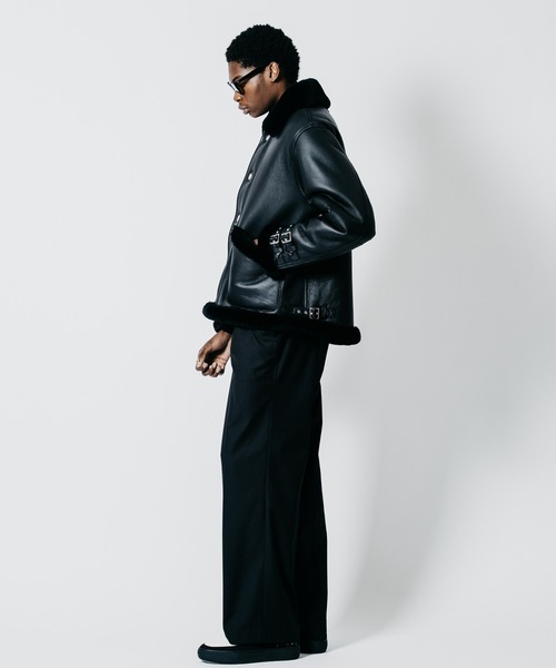 CRIMIE(クライミー)の「MOUTON LEATHER JACKET / ムートン レザー ジャケット(ムートンコート・メンズ・ブラック・L/M/XXL/XL)」の14枚目の写真