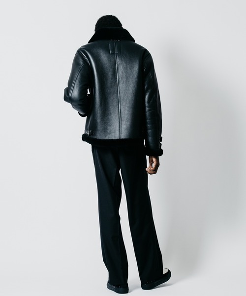 CRIMIE(クライミー)の「MOUTON LEATHER JACKET / ムートン レザー ジャケット(ムートンコート・メンズ・ブラック・L/M/XXL/XL)」の15枚目の写真