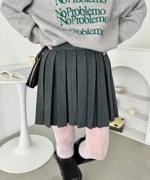 ニットプリーツミニスカート