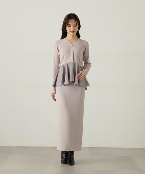 PROPORTION BODY DRESSING（プロポーションボディドレッシング）の「ペプラムナローニットＳＥＴ　ＵＰ / 1214240510（ワンピース・レディース・ホワイト系その他/ブラック/グレー・SMALL/MEDIUM）」の12枚目の写真