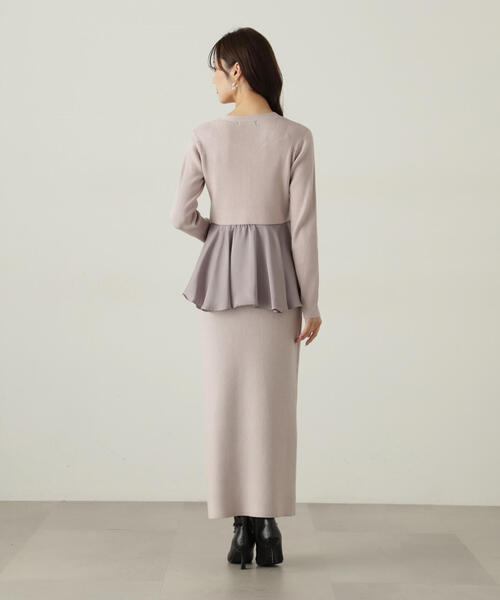 PROPORTION BODY DRESSING（プロポーションボディドレッシング）の「ペプラムナローニットＳＥＴ　ＵＰ / 1214240510（ワンピース・レディース・ホワイト系その他/ブラック/グレー・SMALL/MEDIUM）」の14枚目の写真