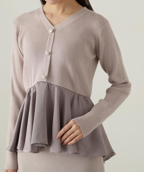 PROPORTION BODY DRESSING（プロポーションボディドレッシング）の「ペプラムナローニットＳＥＴ　ＵＰ / 1214240510（ワンピース・レディース・ホワイト系その他/ブラック/グレー・SMALL/MEDIUM）」の15枚目の写真