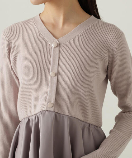 PROPORTION BODY DRESSING（プロポーションボディドレッシング）の「ペプラムナローニットＳＥＴ　ＵＰ / 1214240510（ワンピース・レディース・ホワイト系その他/ブラック/グレー・SMALL/MEDIUM）」の16枚目の写真