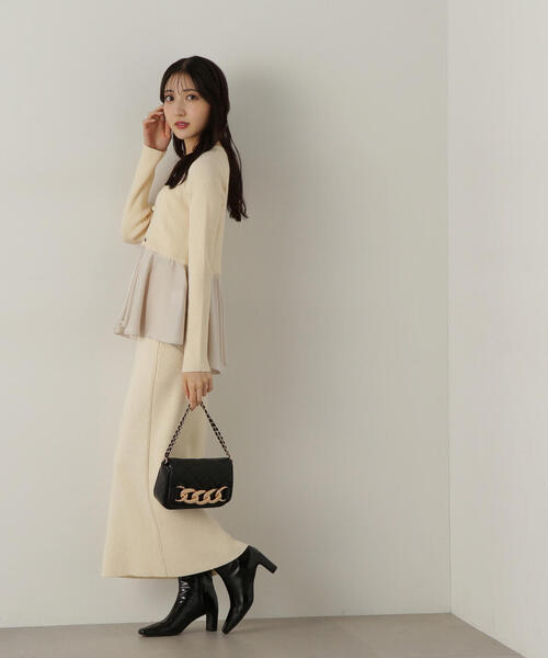 PROPORTION BODY DRESSING（プロポーションボディドレッシング）の「ペプラムナローニットＳＥＴ　ＵＰ / 1214240510（ワンピース・レディース・ホワイト系その他/ブラック/グレー・SMALL/MEDIUM）」の10枚目の写真