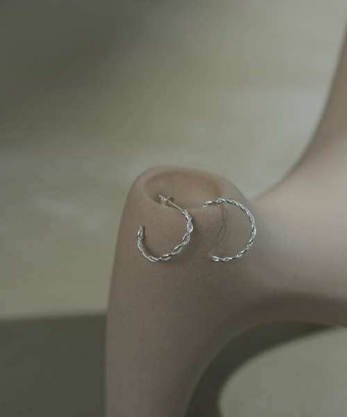 RASW（ラス）の「[RASW]silver925チェーンフープピアス（ピアス（両耳用）・レディース・シルバー・FREE）」の2枚目の写真