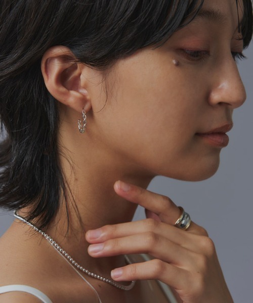 RASW（ラス）の「[RASW]silver925チェーンフープピアス（ピアス（両耳用）・レディース・シルバー・FREE）」の4枚目の写真
