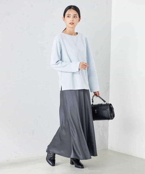a.v.v(アーヴェヴェ)の「【洗える】ラメニットソートップス(Tシャツ/カットソー・レディース・アイボリー/ダークインディゴブルー・36/38/40/42/34)」の18枚目の写真