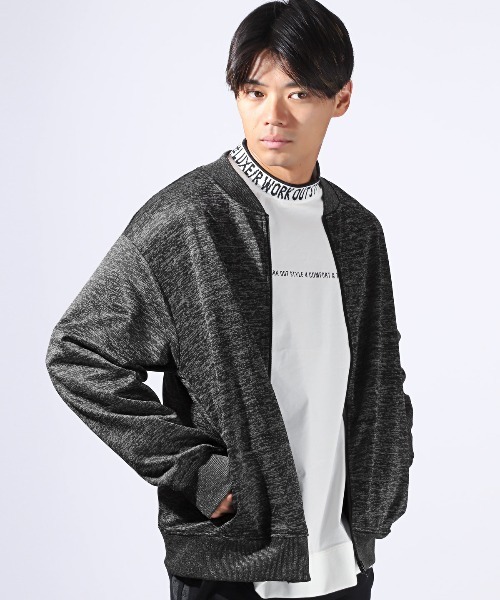 無地ジャージサムホール付きブルゾン（ブルゾン）｜LUXSTYLE